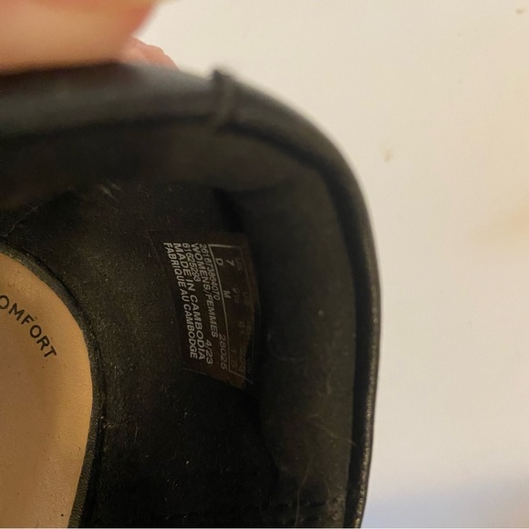 Clarks Collection Black Leather Block Heel Pumps Size 7 - Picture 7 of 8